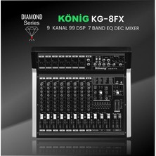 König Kg-8 Fx 99 Dsp Effect 9 Kanal Dec Mixer Diamond Serisi