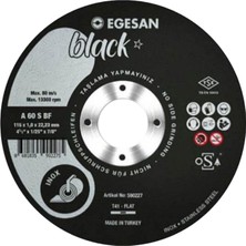 Badem10 Egesan Inox Metal Kesici Black Taş Diski 115X1,0X22,23 mm