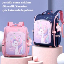 TopOne Kızlar Için Okul Sırt Çantaları Çok Fonksiyonlu Sevimli Unicorn Büyük Kapasiteli Schoolbag (300 * 180 * 370MM) (Yurt Dışından)