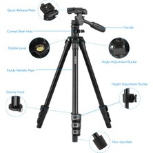 Andoer Q160HA Profesyonel Video Tripod Yatay Montajlı (Yurt Dışından)