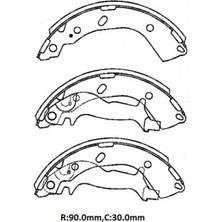 JMC Hyundaı Getz- 06/11; Arka Fren Pabucu (Abs SİZ)(90X30) (Daıwa)