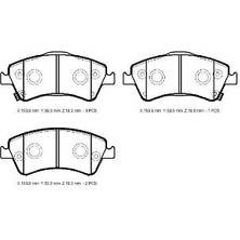 JMC Toyota Corolla- E150- 07/13; Ön Fren Balatsı D4D (DİSK)(150,8X65,4X18/15;0,8X62,6X18)(DAIWA)