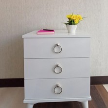 Viola Consept Komidin / Şifonyer 3 Çekmece Gümüş / Yatak Odası / Genç Odası / Cocuk Odası / Bebek Odası