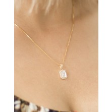 MYOROGOLD 14 Ayar Altın Baget Küp Kolye