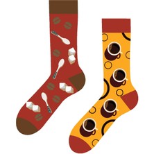 Carnaval Socks Sağlı Sollu Kahve Desenli Renkli Çorap