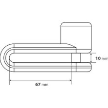 Lampa Pinch Siyah 10mm Disk Kilidi 2 Anahtarlı 91565