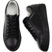 Deery Deri Siyah Sneaker Kadın Ayakkabı