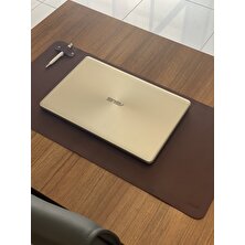 Masa Matı Bordo Gerçek Deri Laptop Altlığı ve Mousepad