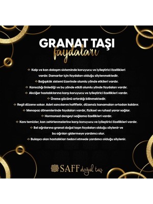 Saff Doğal Taş Granat Taşı Makrome Doğal Taş Bileklik 210090