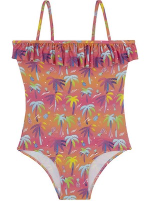 Slipstop Çok Renkli Kız Çocuk Mayo SM22110228 Tropic Junior Swimsuit