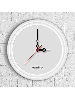 BK Kişiye Özel Farklı Tasarım Ahşap Duvar Saati (30 Cm.) - 9