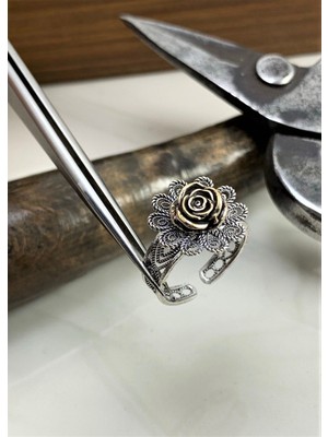 Doğan Silver Doğan Silvertelkari Işlemeli El Yapımı Gümüş Yüzük 21459