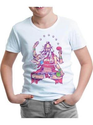 Lord T-Shirt Masa Tenisi - Yoga Ping Pong Beyaz Çocuk Tshirt