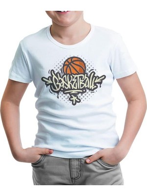 Lord T-Shirt Basketbol Star Beyaz Çocuk Tshirt