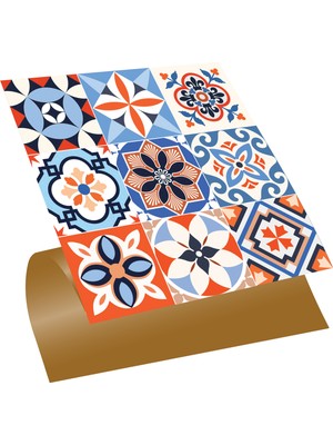 Tink Kendinden Yapışkanlı Tezgah Arası Kaplama Meksika 019 Karma Desenli Pvc Karo 30X30 cm (11 Adet) 1m2