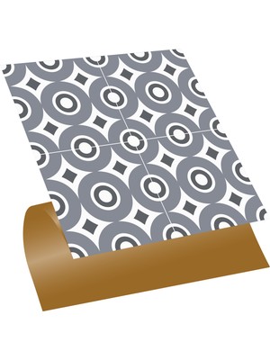 Tink Kendinden Yapışkanlı Mutfak Banyo Kaplama Geometrik 033 Desenli Pvc Karo 30X30 cm (11 Adet) 1m2
