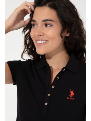 U.S. Polo Assn. Kadın Siyah Örme Elbise 50246319-VR046