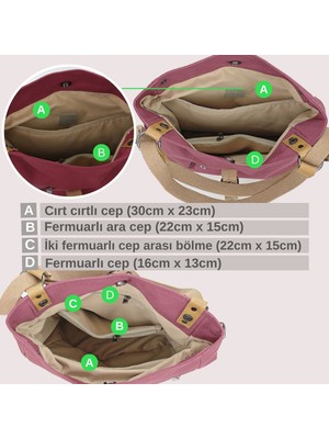 Cappadocia Vintage Olbia Kanvas Omuz, El, Sırt, Seyahat Günlük Tote Çanta