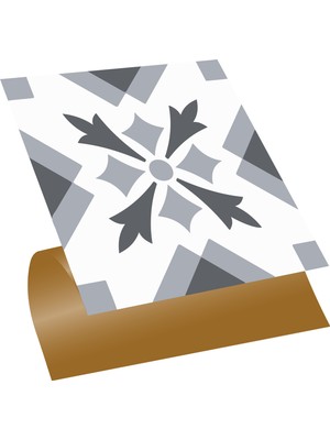 Tink Kendinden Yapışkanlı Banyo Mutfak Kaplama Geometrik 05 Desenli Pvc Karo 30x30 cm 11 Adet 1 M2