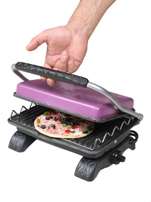 Dökümix Plus Organik Demir Döküm Izgara & Tost Makinası Lila Izgara Aparatlı&fırçalı
