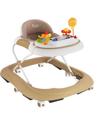 Babyhope Star Yürüteç 213 Ergonomik Tasarıma Sahip Kahverengi Silikon Yürüteç 4-24 Ay İçin