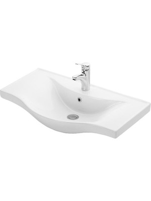 Özceden Yıldız Banyo Dolabı 80 cm Asma Beyaz Mdf