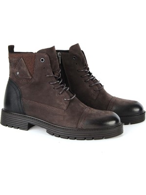 Pierre Cardin 77650 Nubuk Kahve  Deri Erkek Bot