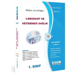 Egem Eğitim Yayınları AÖF 1. Sınıf Laborant ve Veteriner Sağlık Konu Anlatımlı Soru Bankası-Güz Dönemi(1.yarıyıl)