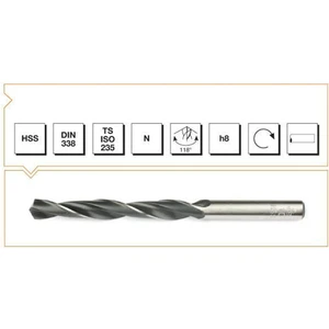 Makina Takım Hss Silindirik Saplı Kısa Matkap Ucu - 2.5mm