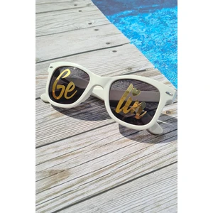 Gelin Yazılı Gold Varak Baskılı Fotoğraf Çekimi Aksesuarı Gözlük