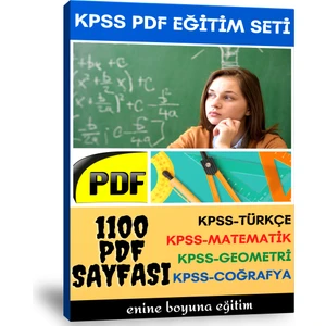 Enine Boyuna Eğitim KPSS Hazırlık Eğitim Seti (1100 Sayfalık Pdf Kitabı)