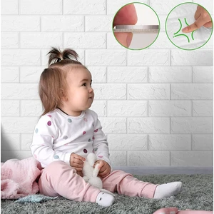 Renkli Duvarlar Kendinden Yapışkanlı Duvar Paneli Beyaz 70x38cm