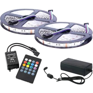 Rgb Sese ve Müziğe Duyarlı Set 5-10 Metre Tak Çalıştır 3 Çip 5050