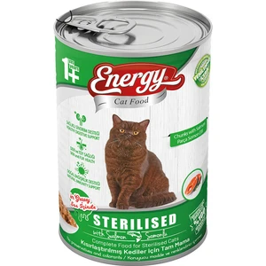 Cat Food Energy Somonlu Kısırlaştırılmış Islak Kedi Maması 400 G Özel Koli 6 Adet