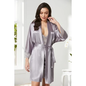 Pierre Cardin  Saten Dantelli Gecelik & Sabahlık Takım  - 4280