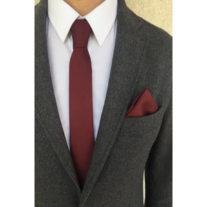 Bordo Kravat Mendil Seti 5.5 cm 4K010525111