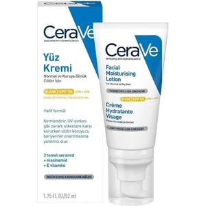 Kuru Ciltler Için SPF50  Nemlendirici Yüz Kremi 52 ml