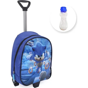 Masho Trend Çekçekli Parlak Sonic Anaokulu Çantası Suluk Süper Sonik Kreş Çantası