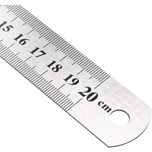 20 cm Çelik Cetvel Inç Ölçülü