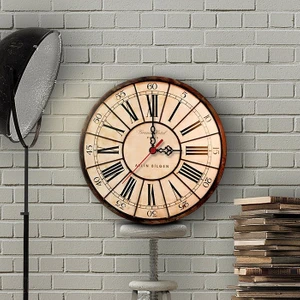 Kişiye Özel Old Town Tasarımlı Vintage Ahşap Duvar Saati (30 Cm.) - 3