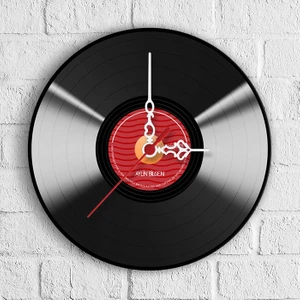 Kişiye Özel Plak Tasarımlı Ahşap Duvar Saati (30 Cm.) - 1