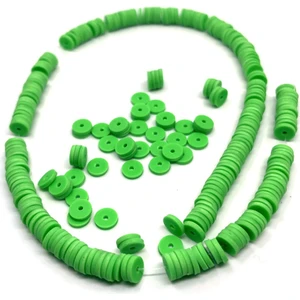 Fimo Boncuk 6 mm Neon Yeşil Renk, Takı Malzemesi