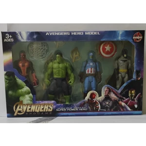 Süper Kahramanlar 4lü Figür Spiderman Hulk Kaptan Amerika Batman