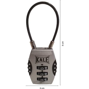 Kale Şifreli Asma Kilit 3 Basamaklı Şifreleme Gri