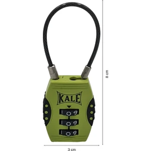 Kale Kilit Kale Şifreli Asma Kilit 3 Basamaklı Şifreleme Yeşil