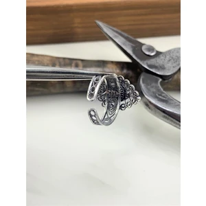 Doğan Silver Doğan Silverkök Yakut Taşlı Telkari Işlemeli Gümüş Yüzük 21452