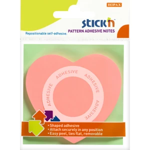 Hopax Stickn Yapışkanlı Not Kağıdı Şekilli 70X70 Mm Kalp Pembe 50 Yaprak 4-2154500-5001