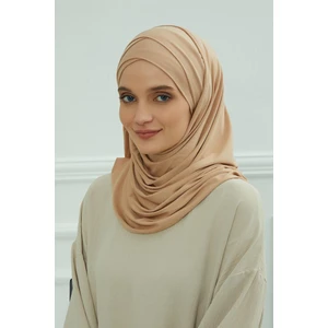Aisha's Design Çapraz Dikim Pratik Penye Şal,pudra,cps-31