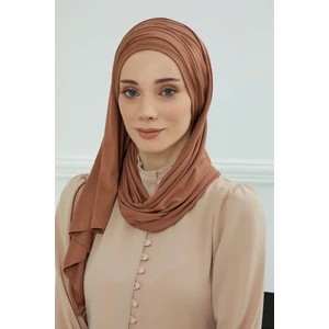 Aisha's Design Büzgülü Penye Boneli Şal,krem,bt-1