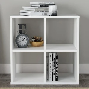 Sanal Mobilya Cube  4 Raflı Kitaplık Medıum Mat Beyaz